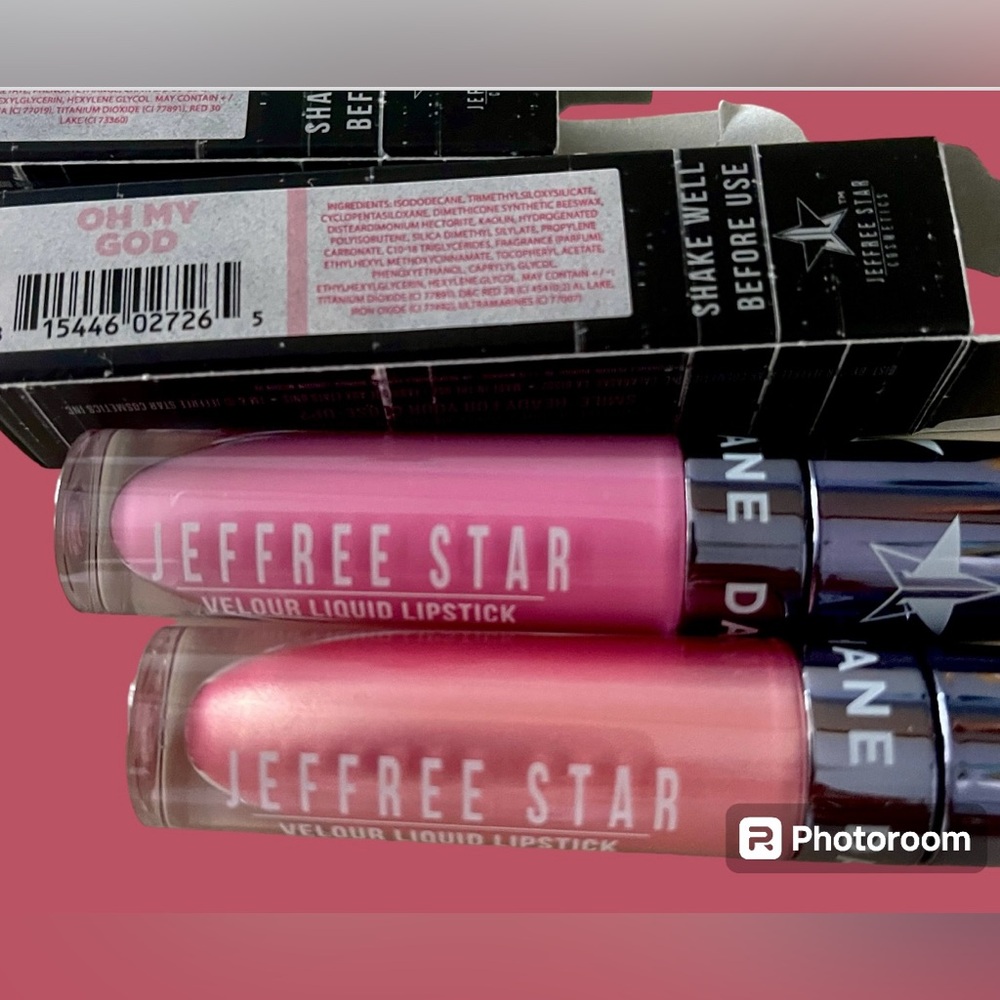 Jeffrey Star 2Fer 2 Velour liquid Lipsticks 12+hrs Long wear Non-transfer NIB